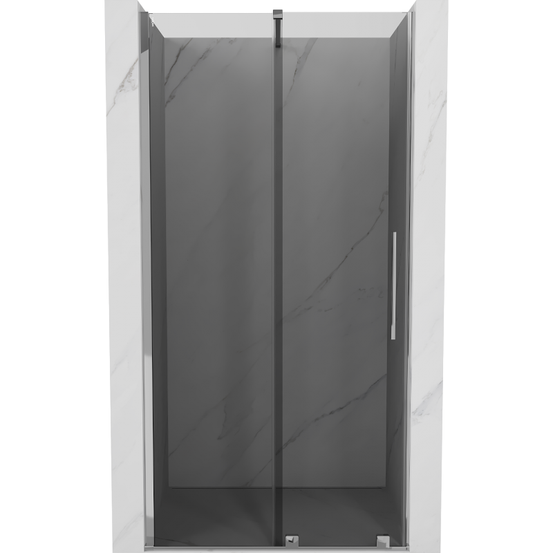 Mexen Velar sliding shower door 120 cm, graphite, chrome - 871-120-000-41-01