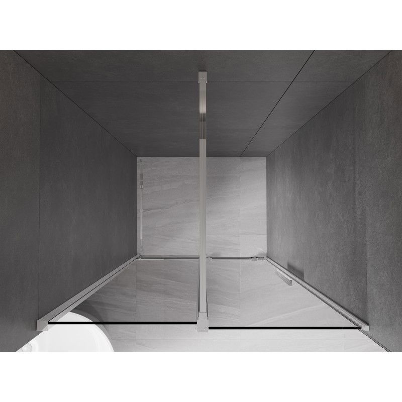 Mexen Velar sliding shower door 120 cm, graphite, chrome - 871-120-000-41-01