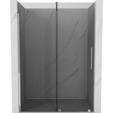 Mexen Velar sliding shower door 130 cm, graphite, chrome - 871-130-000-41-01