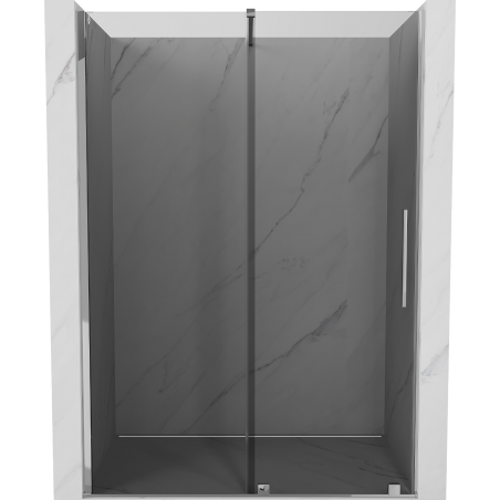 Mexen Velar sliding shower door 140 cm, graphite, chrome - 871-140-000-41-01