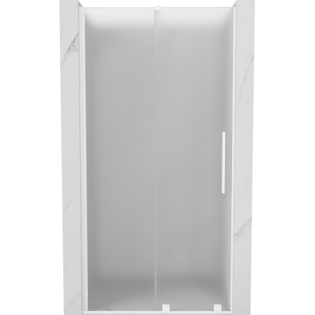 Mexen Velar sliding shower doors 100 cm, frosted, white - 871-100-000-31-20