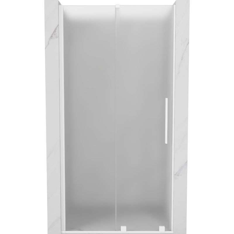 Mexen Velar sliding shower door 90 cm, frost, white - 871-090-000-31-20