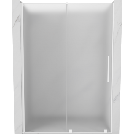 Mexen Velar sliding shower door 130 cm, frost, white - 871-130-000-31-20