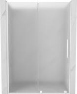 Mexen Velar sliding shower door 130 cm, frosted, white - 871-130-000-31-20