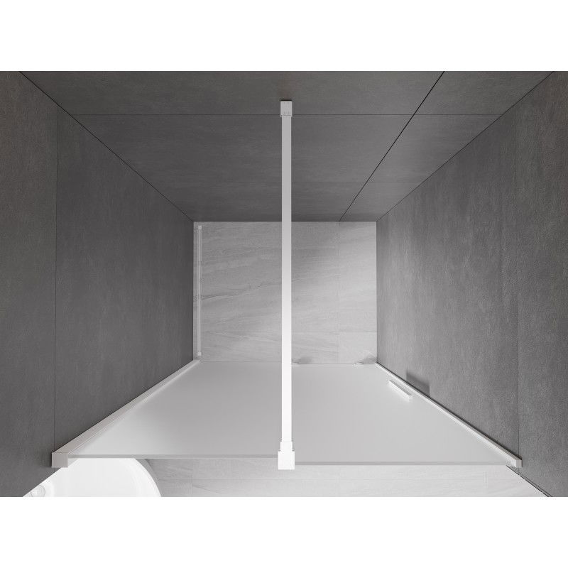 Mexen Velar sliding shower door 100 cm, frost, white - 871-100-000-31-20