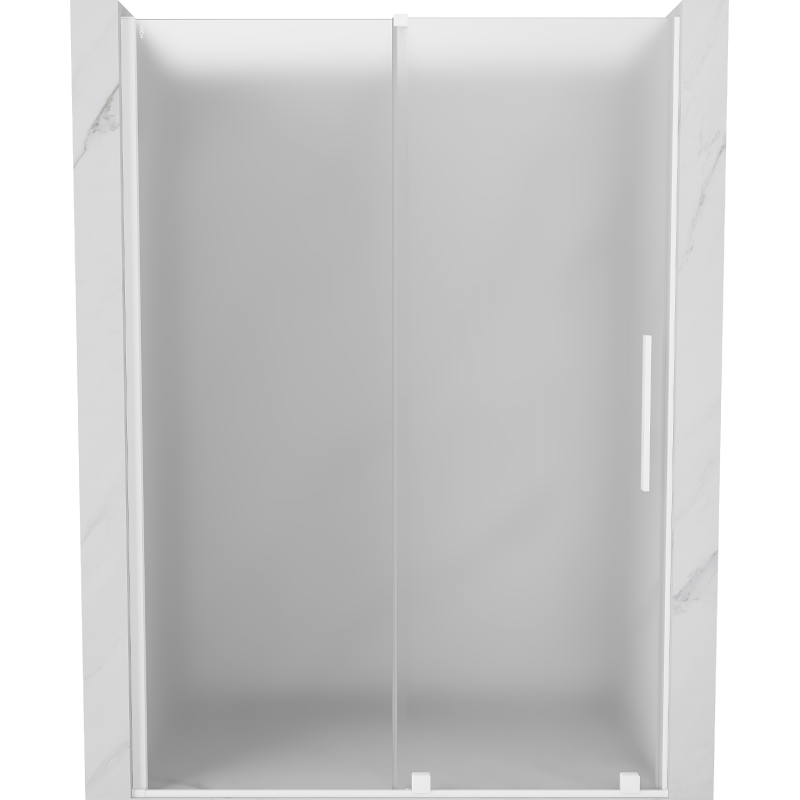 Mexen Velar sliding shower door 150 cm, frost, white - 871-150-000-31-20