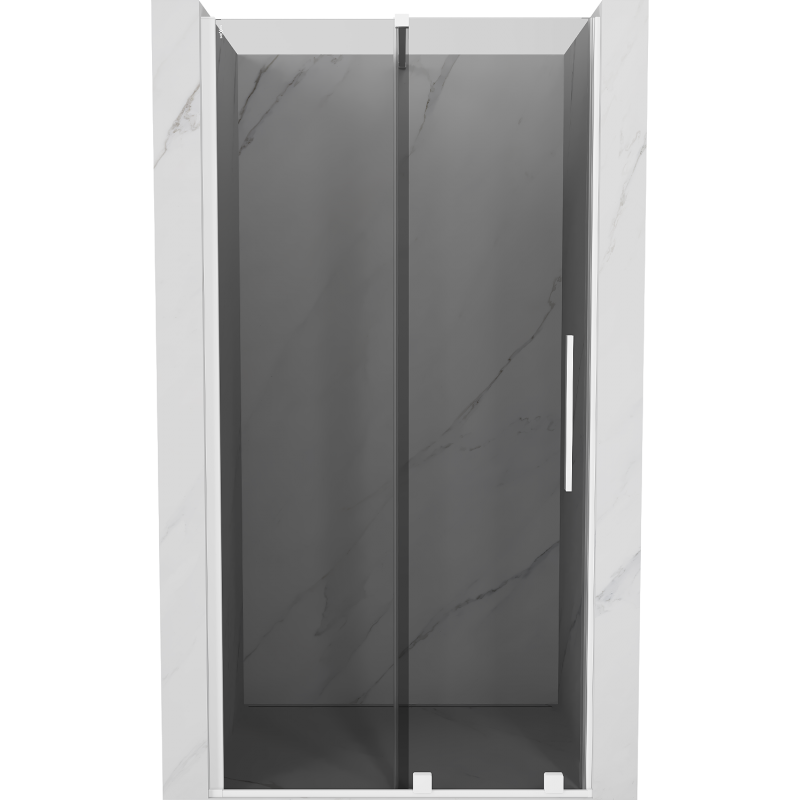 Mexen Velar sliding shower door 100 cm, graphite, white - 871-100-000-41-20