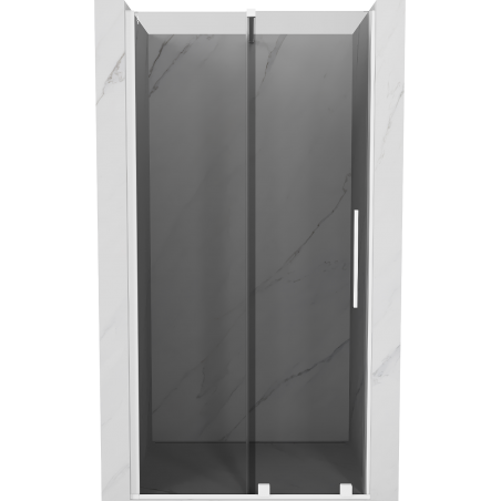 Mexen Velar sliding shower door 100 cm, graphite, white - 871-100-000-41-20