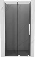 Mexen Velar 120 cm Sliding Shower Door, Graphite, White - 871-120-000-41-20