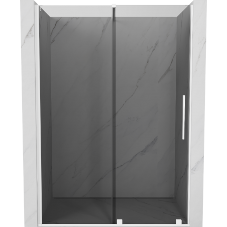 Mexen Velar Sliding Shower Door 150 cm, Graphite, White - 871-150-000-41-20