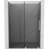 Mexen Velar sliding shower door 140 cm, graphite, white - 871-140-000-41-20