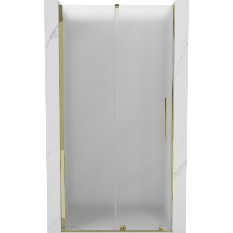 Mexen Velar sliding shower doors 90 cm, frosted, gold - 871-090-000-31-50