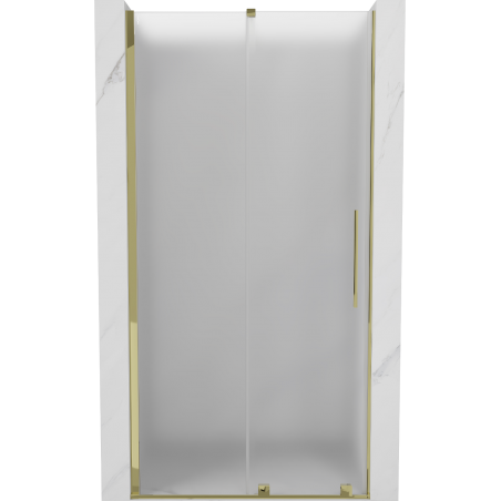 Mexen Velar sliding shower doors 90 cm, frosted, gold - 871-090-000-31-50