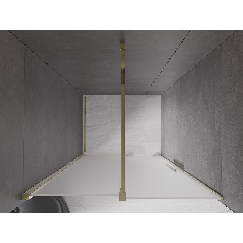 Mexen Velar sliding shower door 100 cm, frosted, gold - 871-100-000-31-50