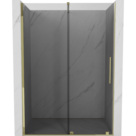 Mexen Velar sliding shower door 150 cm, graphite, gold - 871-150-000-41-50