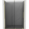 Mexen Velar sliding shower doors 140 cm, graphite, gold - 871-140-000-41-50