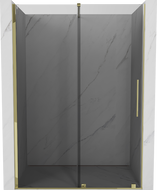 Mexen Velar Sliding Shower Door 160 cm, Graphite, Gold - 871-160-000-41-50