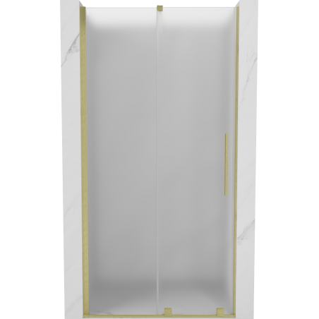 Mexen Velar shower doors sliding 110 cm, frosted, brushed gold - 871-110-000-31-55