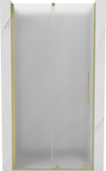 Mexen Velar sliding shower door 100 cm, frost, brushed gold - 871-100-000-31-55