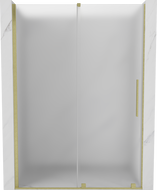 Mexen Velar sliding shower door 130 cm, frost, brushed gold - 871-130-000-31-55