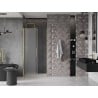Mexen Velar sliding shower door 110 cm, frosted, brushed gold - 871-110-000-31-55