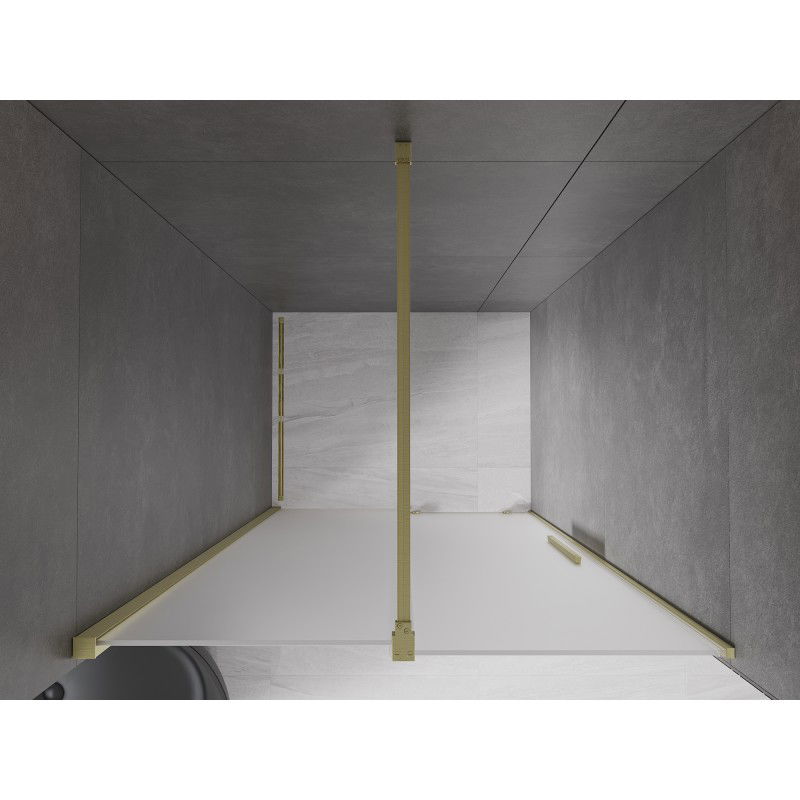 Mexen Velar shower doors sliding 110 cm, frosted, brushed gold - 871-110-000-31-55