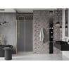 Mexen Velar sliding shower door 110 cm, frosted, brushed gold - 871-110-000-31-55