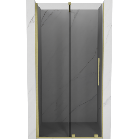 Mexen Velar sliding shower door 110 cm, graphite, brushed gold - 871-110-000-41-55