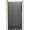 Mexen Velar sliding shower door 110 cm, graphite, brushed gold - 871-110-000-41-55