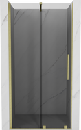 Mexen Velar sliding shower door 120 cm, graphite, brushed gold - 871-120-000-41-55