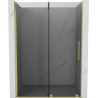 Mexen Velar sliding shower door 150 cm, graphite, brushed gold - 871-150-000-41-55