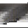 Mexen Velar sliding shower door 130 cm, graphite, brushed gold - 871-130-000-41-55
