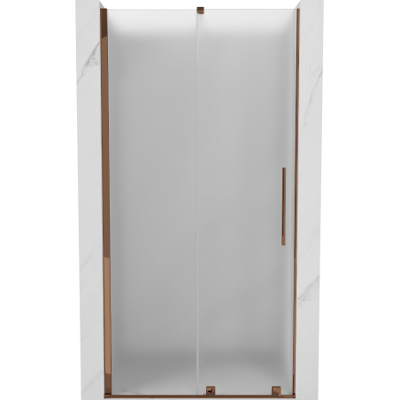 Mexen Velar sliding shower door 90 cm, frosted, rose gold - 871-090-000-31-60