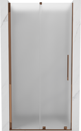 Mexen Velar sliding shower door 100 cm, frosted, rose gold - 871-100-000-31-60