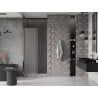 Mexen Velar sliding shower door 90 cm, frosted, pink gold - 871-090-000-31-60