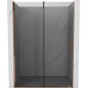 Mexen Velar shower doors sliding 140 cm, graphite, pink gold - 871-140-000-41-60
