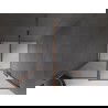 Mexen Velar sliding shower door 100 cm, graphite, rose gold - 871-100-000-41-60