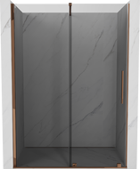 Mexen Velar sliding shower doors 150 cm, graphite, rose gold - 871-150-000-41-60