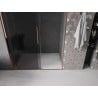 Mexen Velar shower doors sliding 140 cm, graphite, pink gold - 871-140-000-41-60