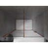 Mexen Velar shower doors sliding 140 cm, graphite, pink gold - 871-140-000-41-60