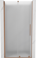 Mexen Velar sliding shower door 100 cm, frosted, brushed copper - 871-100-000-31-65