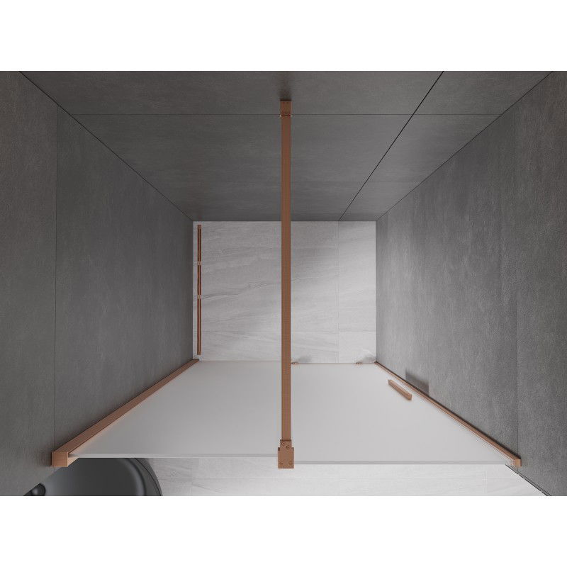 Mexen Velar sliding shower door 90 cm, frosted, brushed copper - 871-090-000-31-65