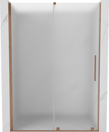 Mexen Velar sliding shower door 140 cm, frost, brushed copper - 871-140-000-31-65