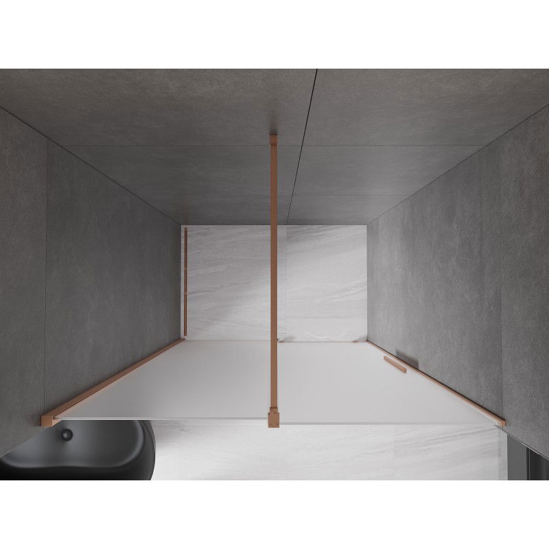 Mexen Velar sliding shower doors 150 cm, frost, brushed copper - 871-150-000-31-65