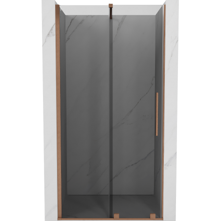 Mexen Velar sliding shower door 100 cm, graphite, brushed copper - 871-100-000-41-65