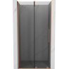 Mexen Velar sliding shower door 100 cm, graphite, brushed copper - 871-100-000-41-65