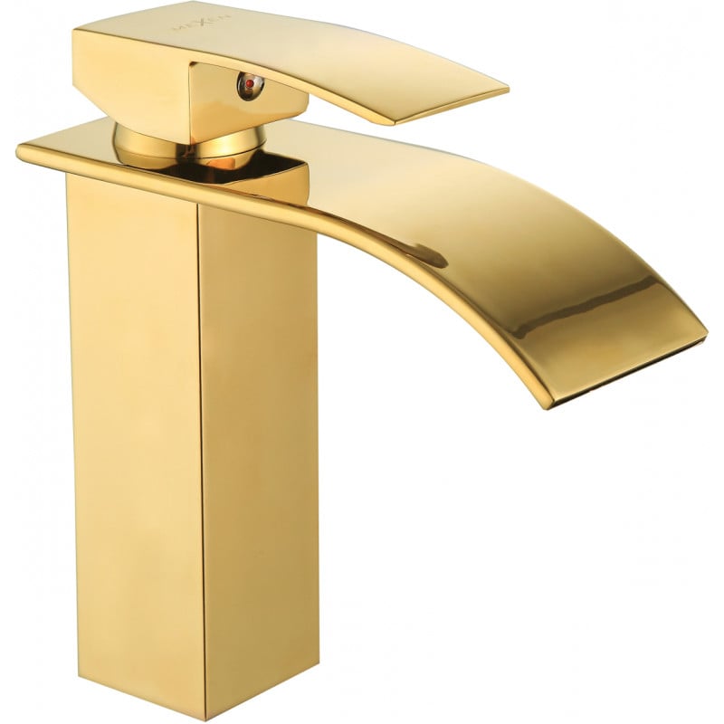 Mexen Aries washbasin tap, gold - 744800-50