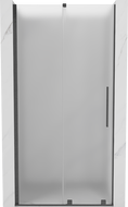 Mexen Velar sliding shower door 100 cm, frost, brushed gun gray - 871-100-000-31-66