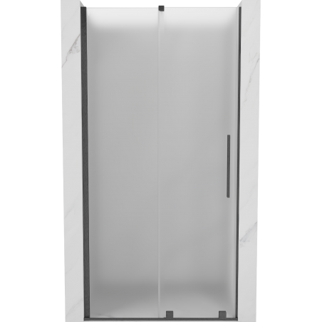 Mexen Velar sliding shower door 90 cm, frost, brushed gun gray - 871-090-000-31-66