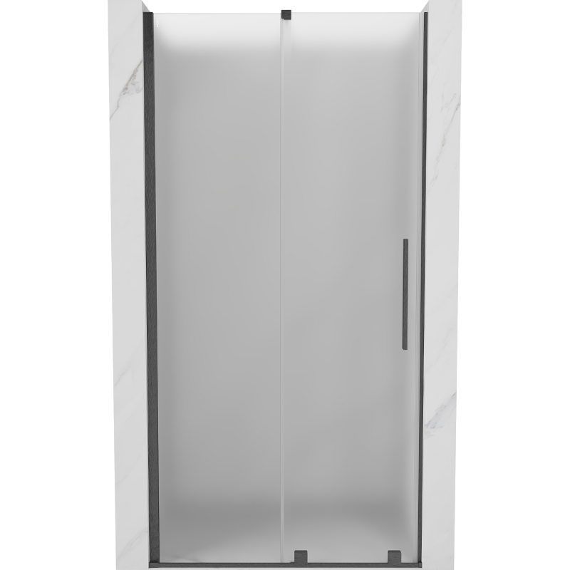 Mexen Velar sliding shower door 110 cm, frost, brushed gun gray - 871-110-000-31-66